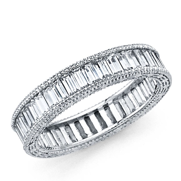 Jewelry - 14k Solid White Gold Eternity Band